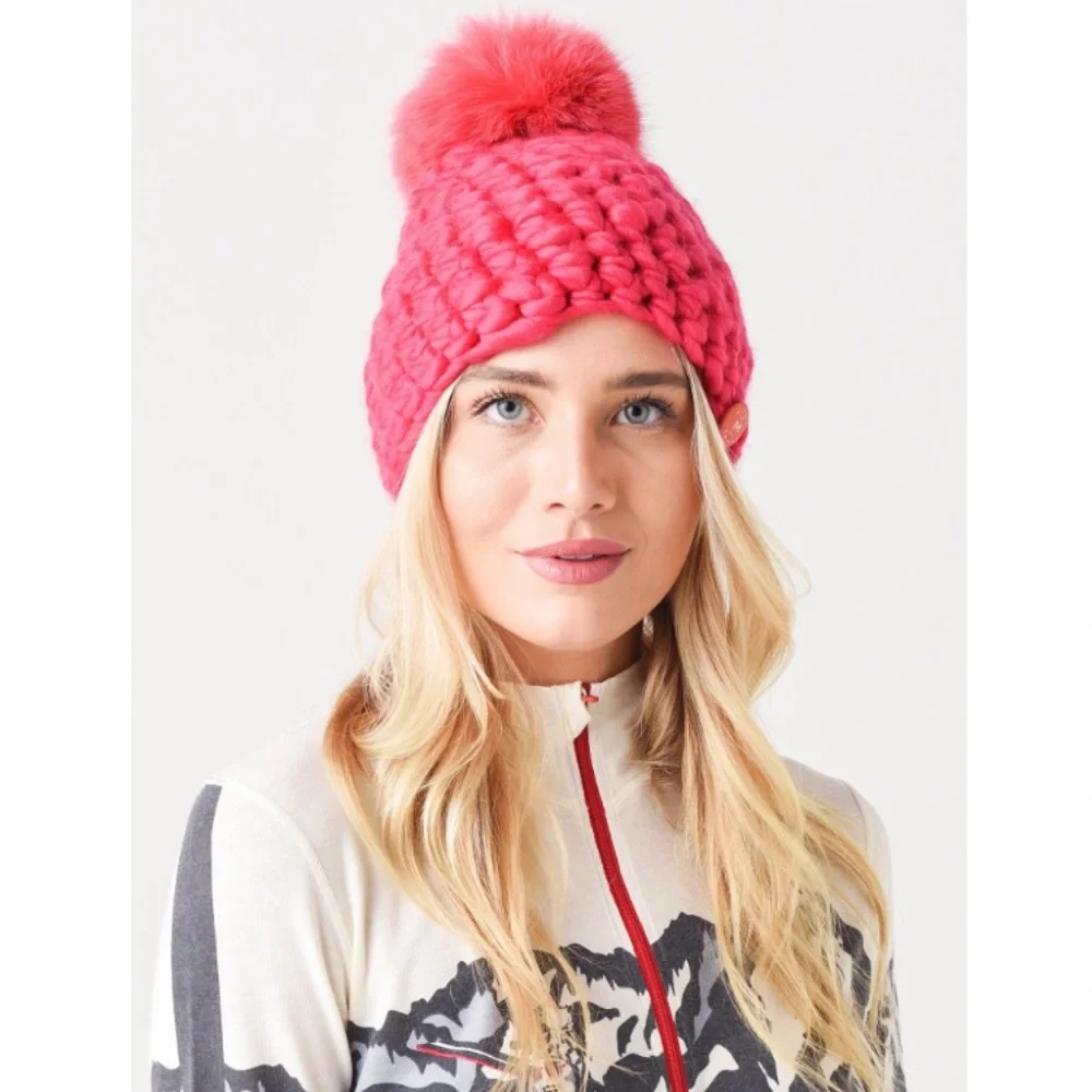 Mischa Lampert beanie pomster + candy coral xl pom